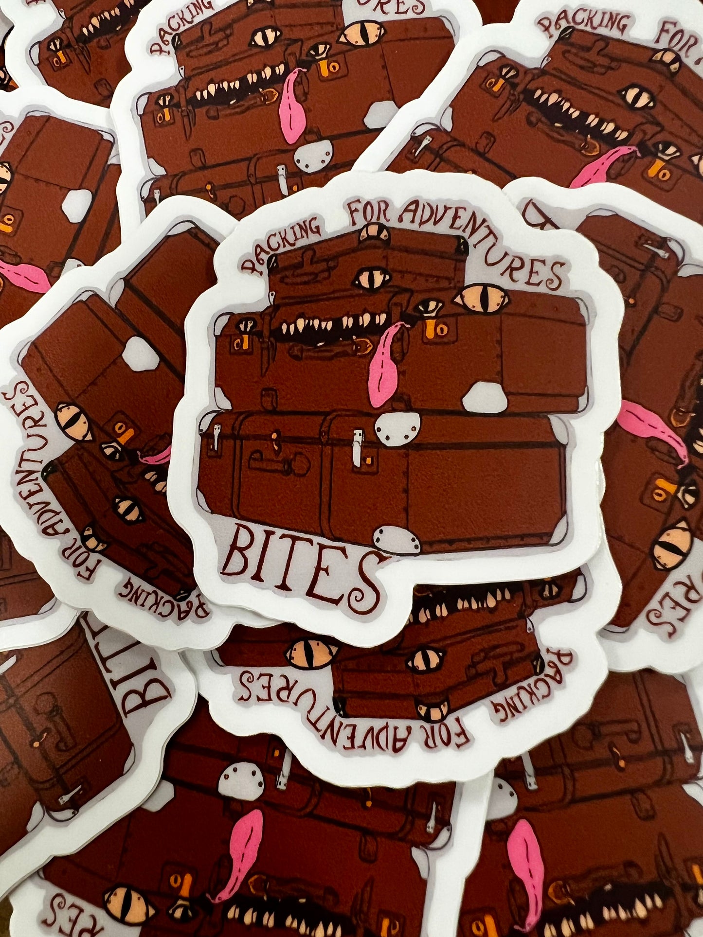 Packing for Adventures Bites Sticker